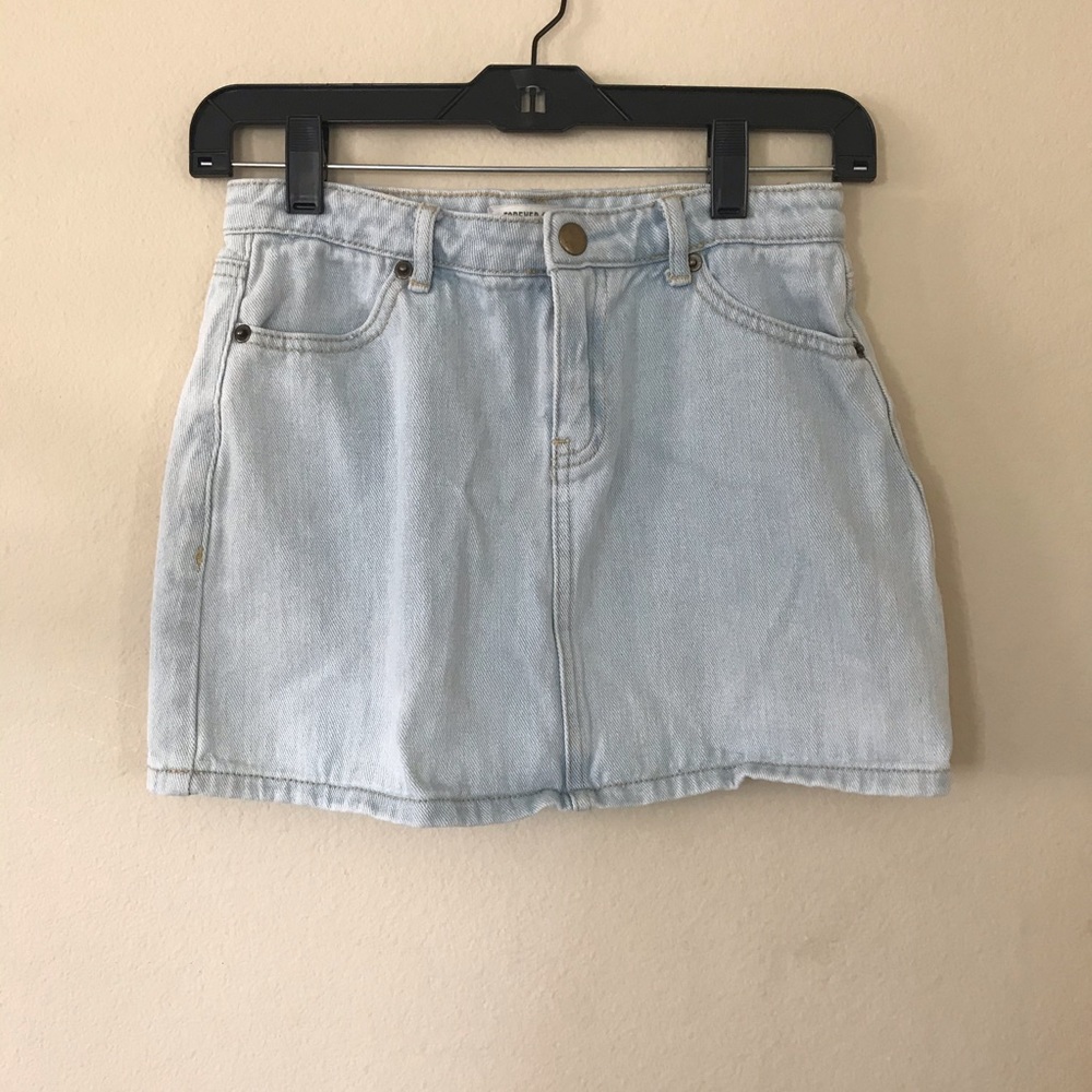 Light Wash Denim Skirt For Girls